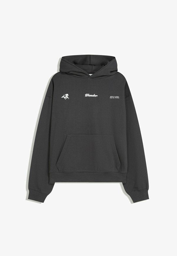 Bershka PRINTED - Hoodie - dark grey