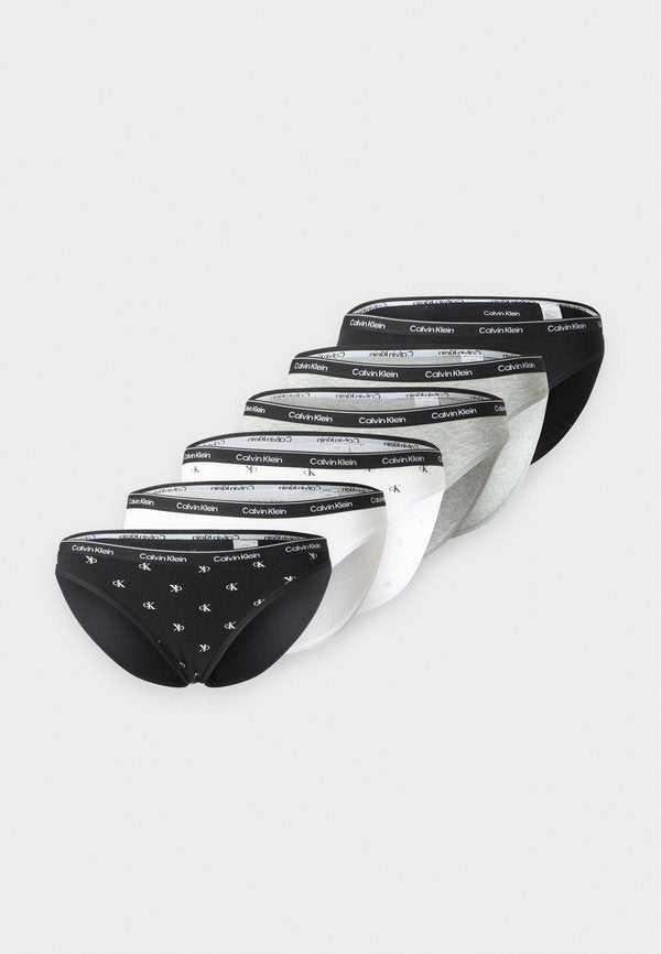 Calvin Klein Underwear ICON LOGO 7 PACK - Briefs - black/black/grey heather/grey heather/classic white/diamond logo black/diamond logo white