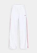 adidas Sportswear SEASONAL ESSENTIALS COLORPOP WITH EMBROIDERED GRAPHIC - Tracksuit bottoms - light grey heather/active maroon