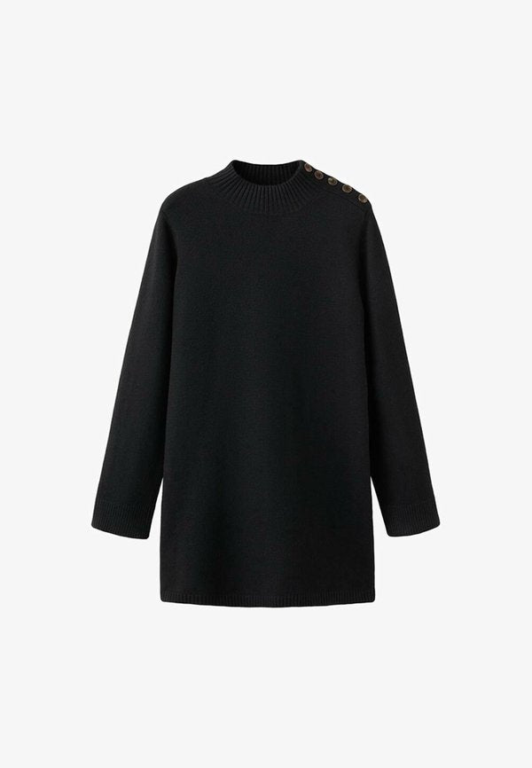 Mango Jumper dress - black