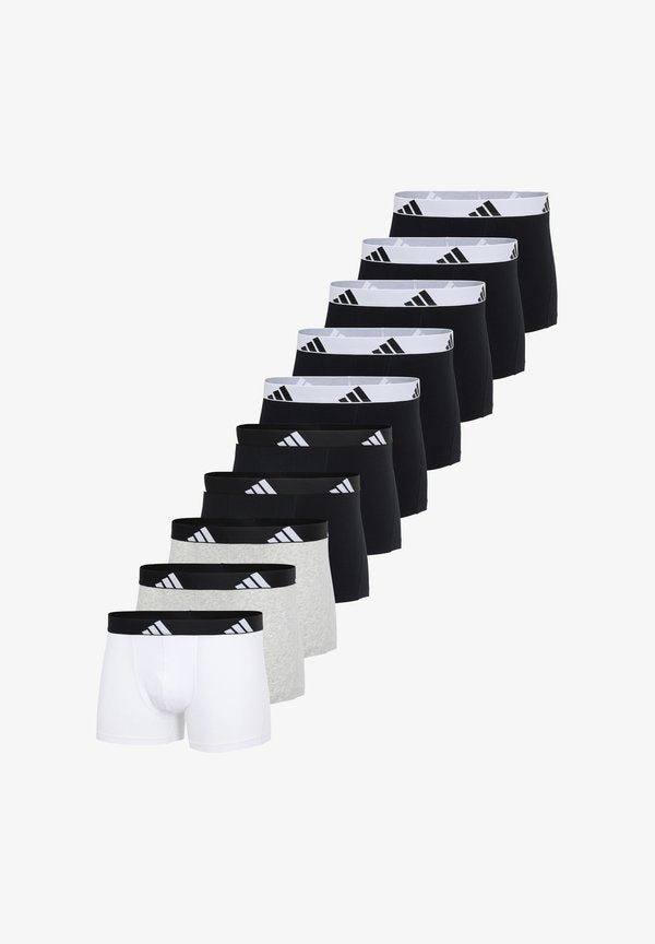 adidas Sportswear RETRO 10ER PACK ACTIVE FLEX - Trunks - weiß schwarz grau