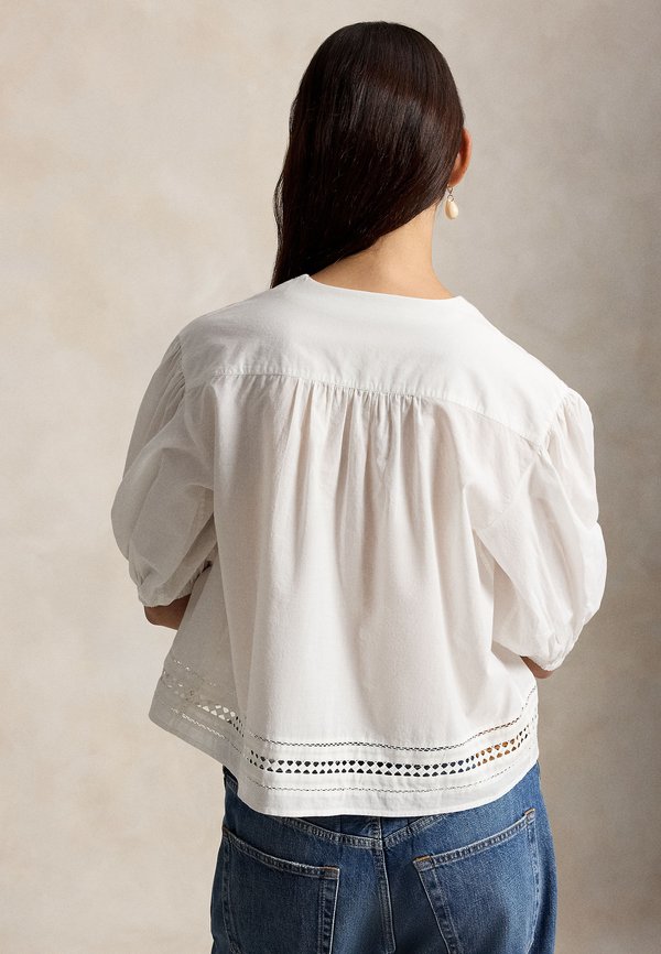 Polo Ralph Lauren LACE-TRIM COTTON SHIRT
