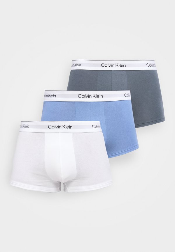 Calvin Klein Underwear TRUNK ICON COTTON STRETCH 3 PACK - Trunks - white/blue tulip/turbulence
