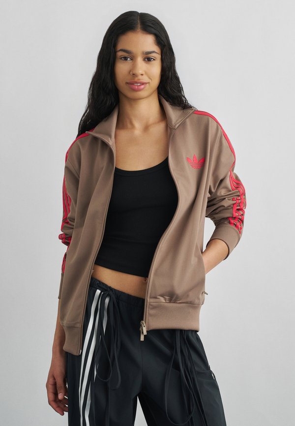adidas Originals FIREBIRD LOOSE - Summer jacket - khaki six/power pink