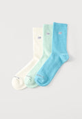 New Balance LOGO SEASONAL MIDCALF UNISEX 3 PACK - Socks - green/off-white/mint