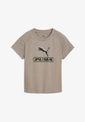 Puma PUMA SPORT SLIM GRAPHIC TEE - Print T-shirt - mouse gray