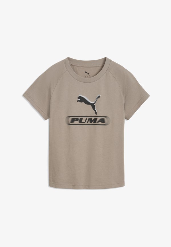 Puma PUMA SPORT SLIM GRAPHIC TEE - Print T-shirt - mouse gray