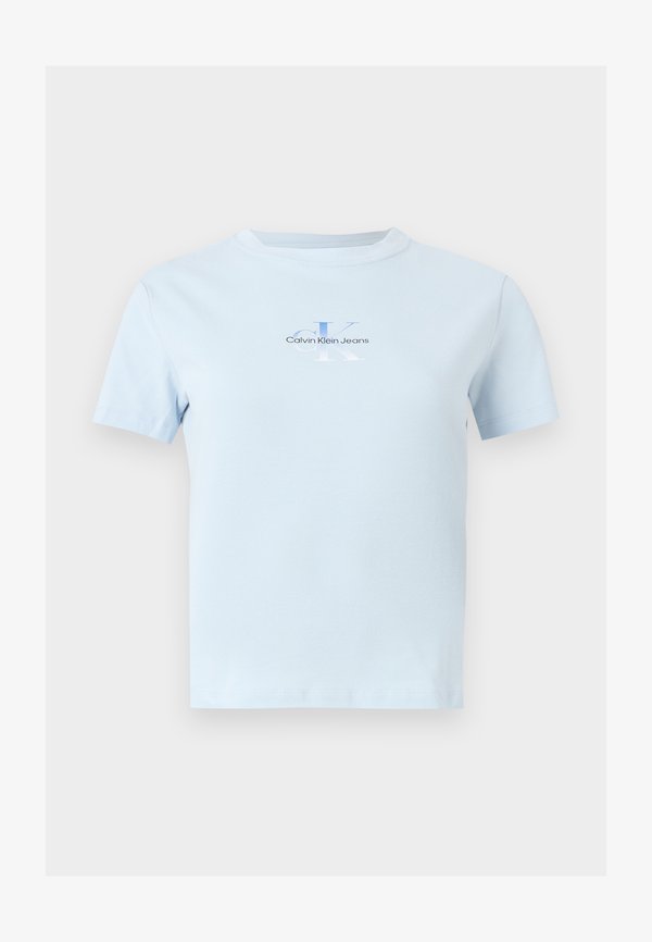 Calvin Klein Jeans GRADIENT MONOLOGO SLIM TEE - Basic T-shirt - plein air