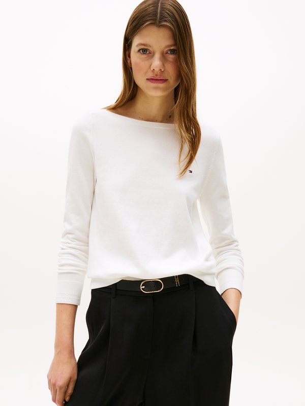 Tommy Hilfiger STITCH BOAT - Jumper - ecru