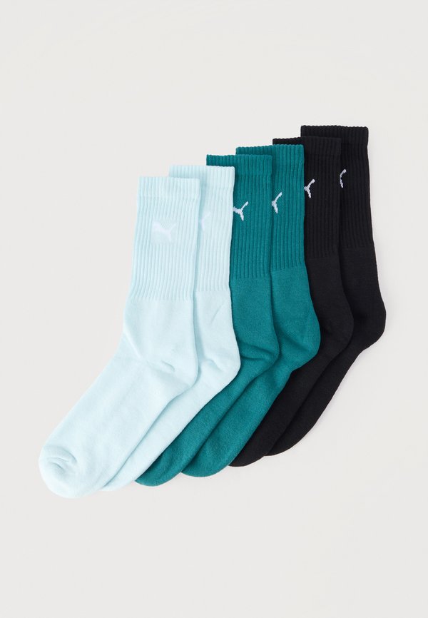 Puma CREW ECOM UNISEX 6 PACK - Sports socks - fresh water/emerald/black
