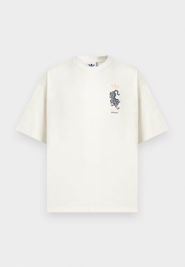 adidas Originals TIGER TEE UNISEX - Print T-shirt - core white