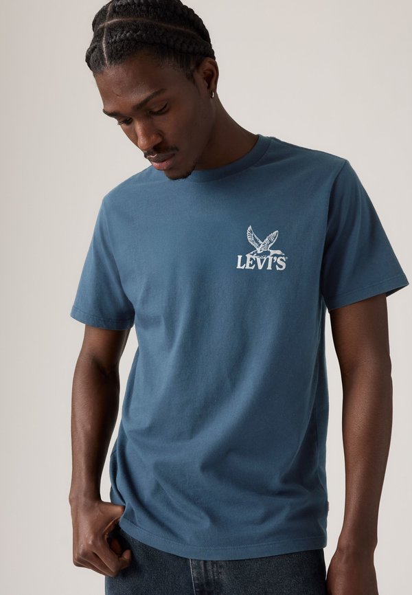 Levi's® GRAPHIC - Print T-shirt - moonlight blue/white