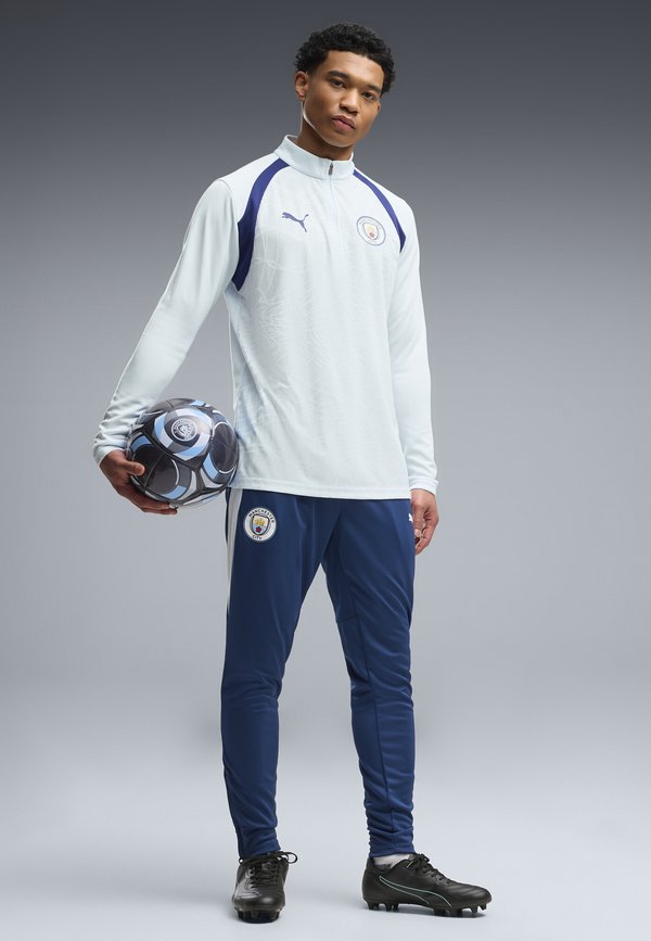 Puma MANCHESTER CITY SLIM TRAININGSHOSE - Tracksuit bottoms - blue jewel-dewdrop