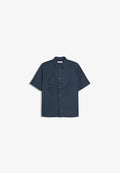 Bershka SHORT SLEEVE EMBROIDERED - Shirt - royal blue