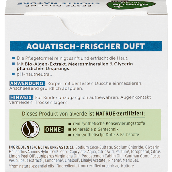 Festes Duschgel Sports Nature 3in1 alverde MEN
