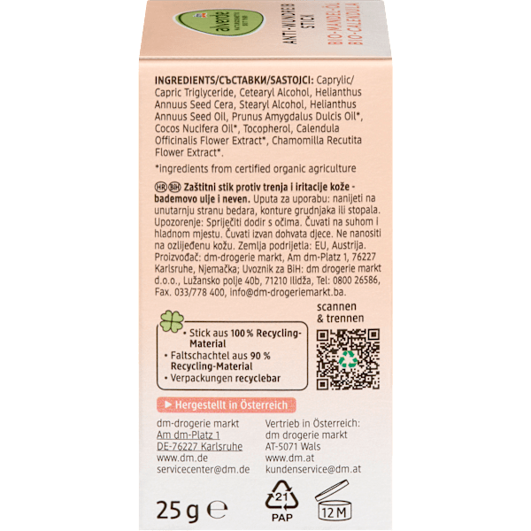 Anti-Wundreibstick Mandelöl & Calendula alverde NATURKOSMETIK