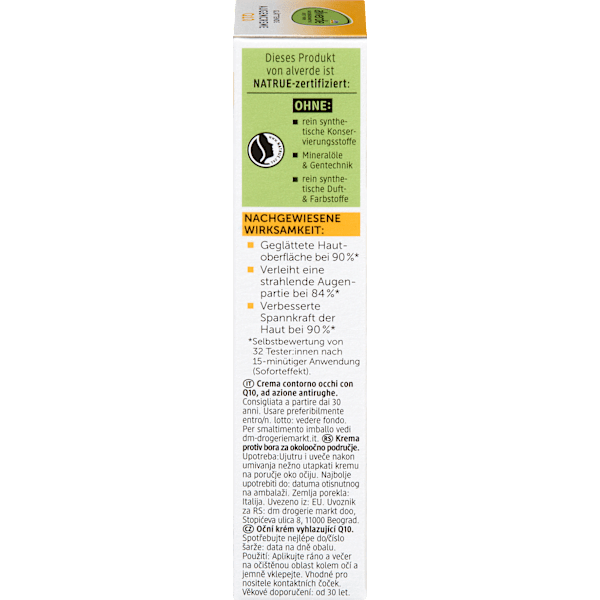Augencreme Q10 glättend alverde NATURKOSMETIK