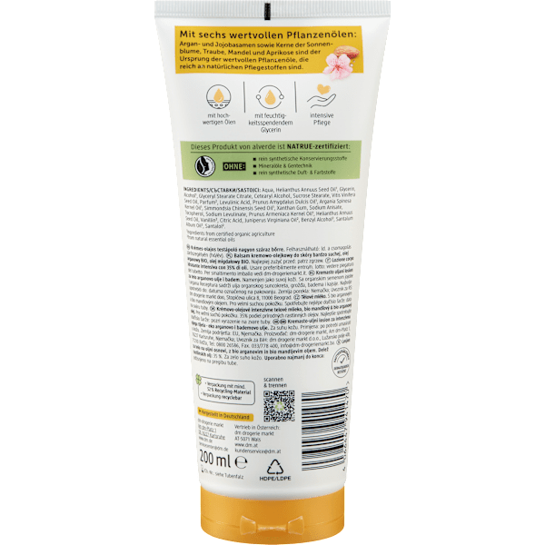 Bodylotion Cremeöl Arganöl Mandel alverde NATURKOSMETIK