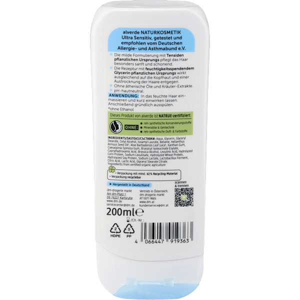 Conditioner Ultra Sensitiv alverde NATURKOSMETIK