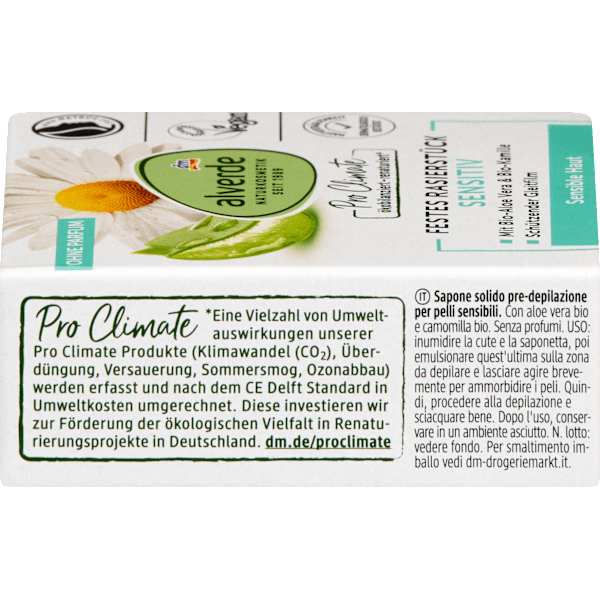 Festes Rasierstück Aloe Vera & Kamille alverde NATURKOSMETIK