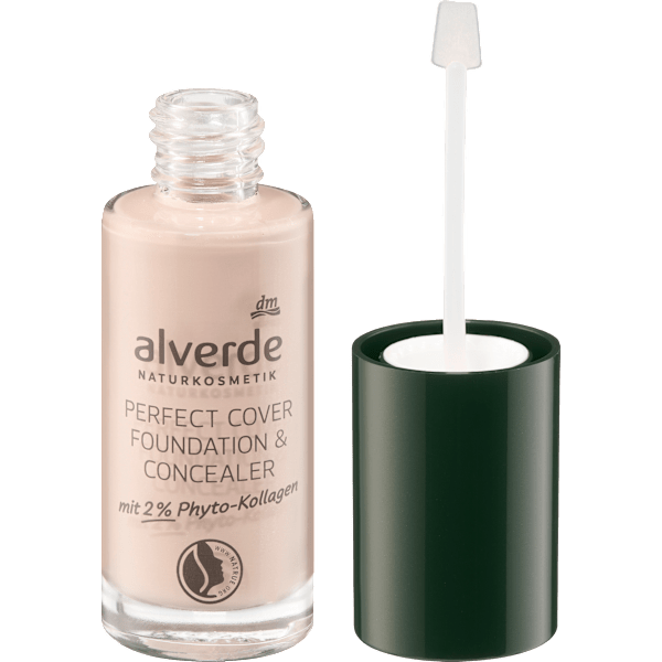 Foundation & Concealer Perfect Cover mit 2% Phyto-Kollagen 05 Porcelain alverde NATURKOSMETIK