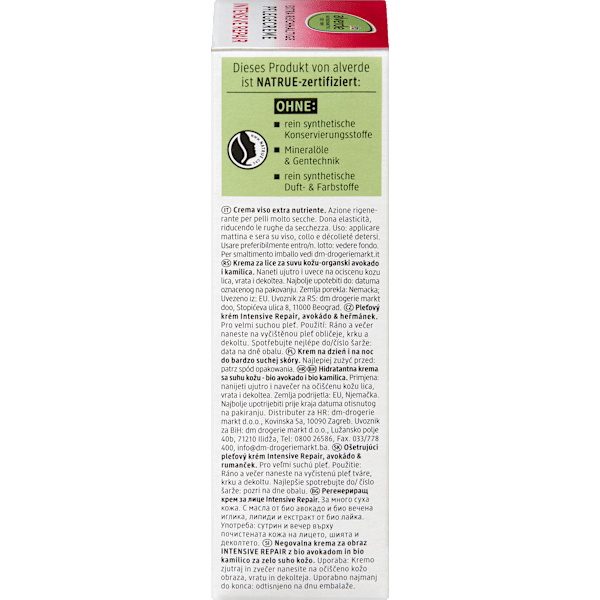 Gesichtscreme Intensiv Repair Avocado alverde NATURKOSMETIK