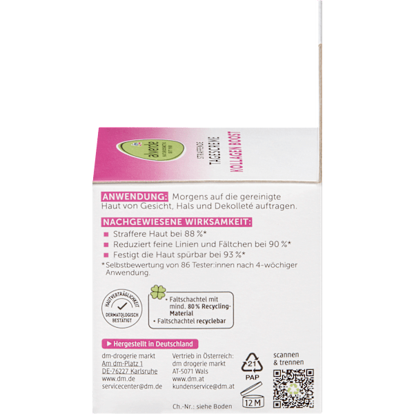 Gesichtscreme Kollagen Boost alverde NATURKOSMETIK
