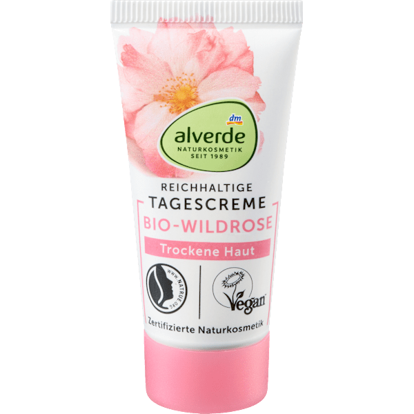 Gesichtscreme Wildrose, Reisegröße alverde NATURKOSMETIK