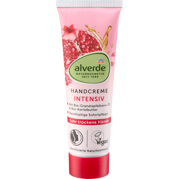 Handcreme Granatapfel & Karitébutter, Reisegröße alverde NATURKOSMETIK