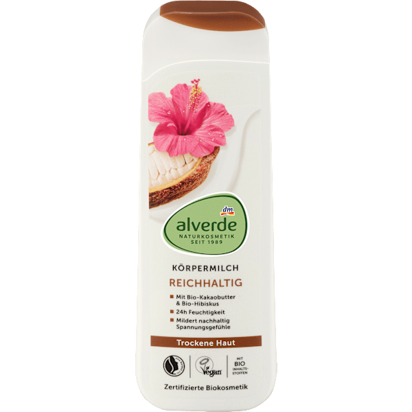 Körpermilch Kakao Hibiskus alverde NATURKOSMETIK