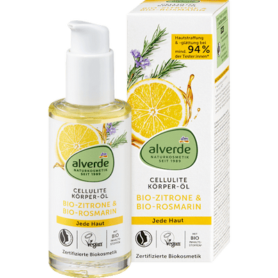 alverde NATURKOSMETIK Body oil cellulite lemon & rosemary, 100 ml