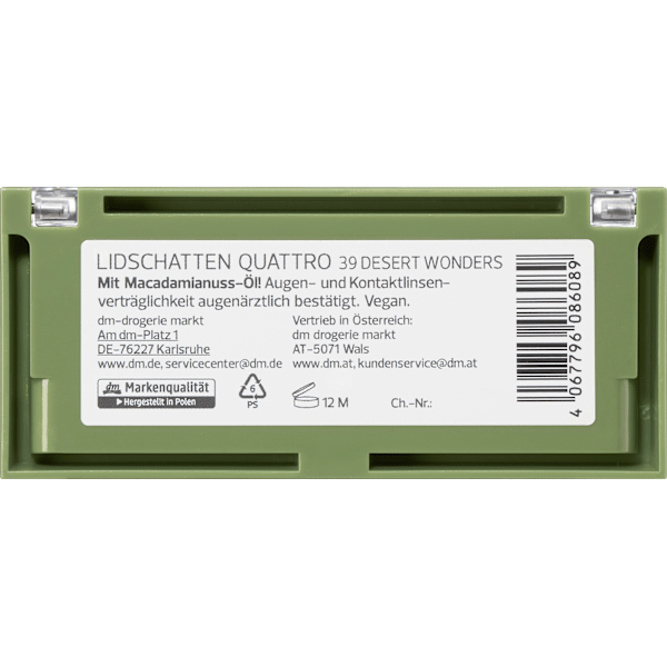 Lidschattenpalette Quattro 39 Desert Wonders alverde NATURKOSMETIK