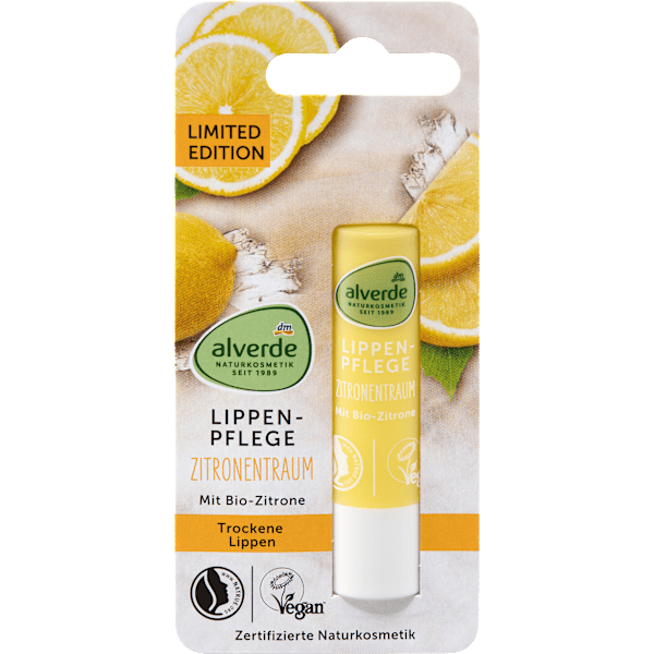 Lippenpflege Zitronentraum alverde NATURKOSMETIK