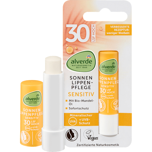 Lippenpflegestift sensitiv LSF 30 alverde NATURKOSMETIK