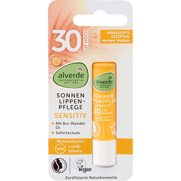 Lippenpflegestift sensitiv LSF 30 alverde NATURKOSMETIK