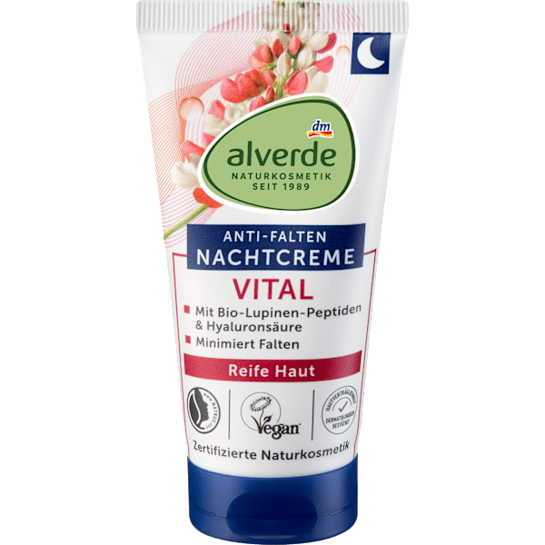 Nachtcreme Vital Anti-Falten alverde NATURKOSMETIK