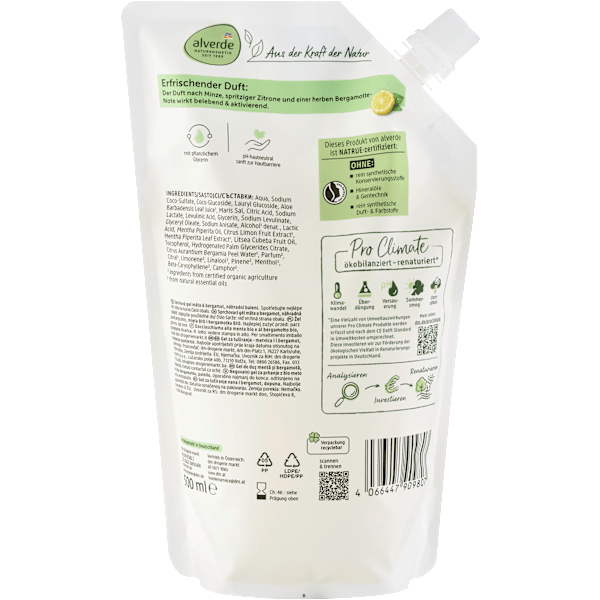 Pflegedusche Minze Bergamotte Nachfüllpack alverde NATURKOSMETIK