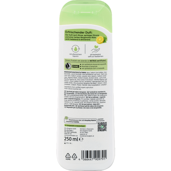 Pflegedusche Minze Bergamotte alverde NATURKOSMETIK