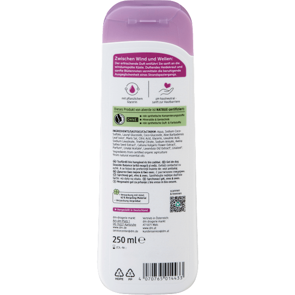 Pflegedusche Seaside Balance Heidekraut & Hafer alverde NATURKOSMETIK
