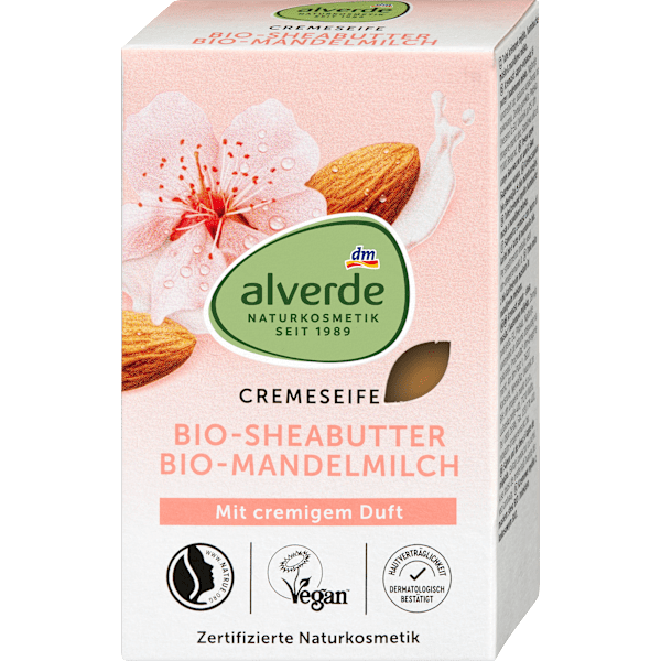 Seifenstück Cremeseife mit Sheabutter & Mandelmilch alverde NATURKOSMETIK