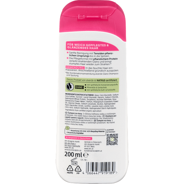 Shampoo Glanz alverde NATURKOSMETIK