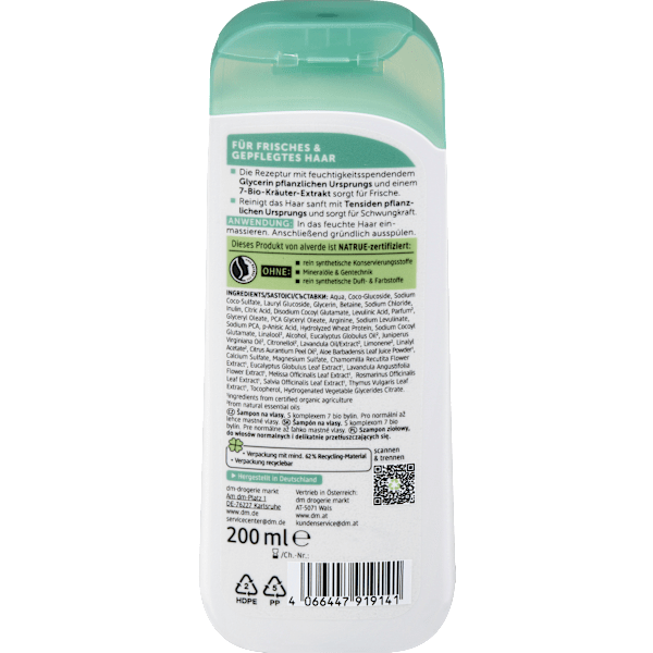 Shampoo Kräuter alverde NATURKOSMETIK