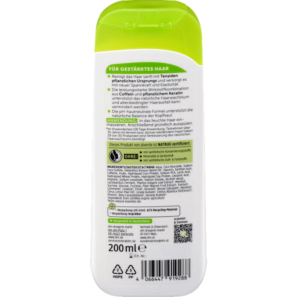 Shampoo Kraft & Stärke alverde NATURKOSMETIK