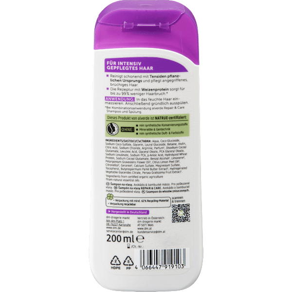 Shampoo Repair & Care alverde NATURKOSMETIK