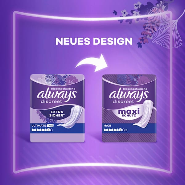 discreet Einlagen Inkontinenz Maxi, Big Pack always