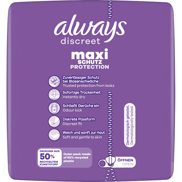 discreet Einlagen Inkontinenz Maxi, Big Pack always