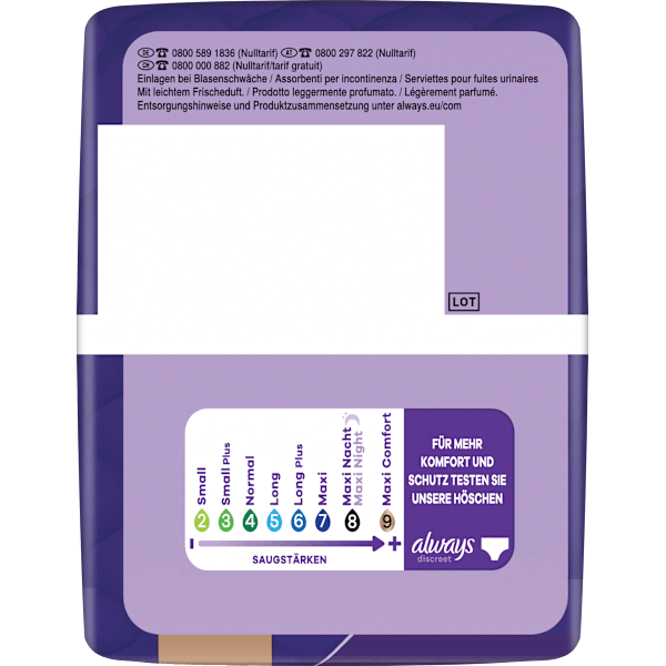 discreet Einlagen Inkontinenz Maxi Comfort always