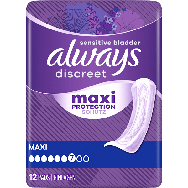 discreet Einlagen Inkontinenz Maxi Vorteilspack (4x12 St) always