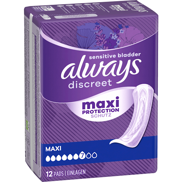 discreet Einlagen Inkontinenz Maxi Vorteilspack (4x12 St) always
