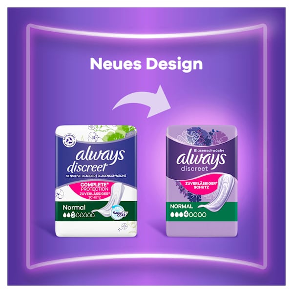discreet Einlagen Inkontinenz Normal always